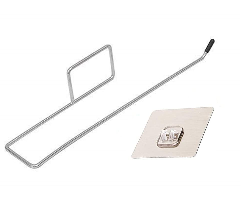 9312 Stainless Steel Drill Free Self-Adhesive Paper Roll Holder Tissue Paper Stand Towel Bar Hanger Kitchen Towel Holder for Kitchen Bathroom Toilet (Pack of 1) 9312 Stainless Steel Drill Free Self-Adhesive Paper Roll Holder Tissue Paper Stand Towel Bar Hanger Kitchen Towel Holder for Kitchen Bathroom Toilet (Pack of 1)
